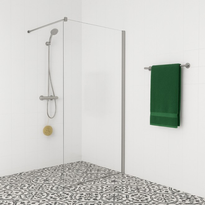 Wiesbaden Hibera Inloopdouche RVS 10mm Nano Blank Glas